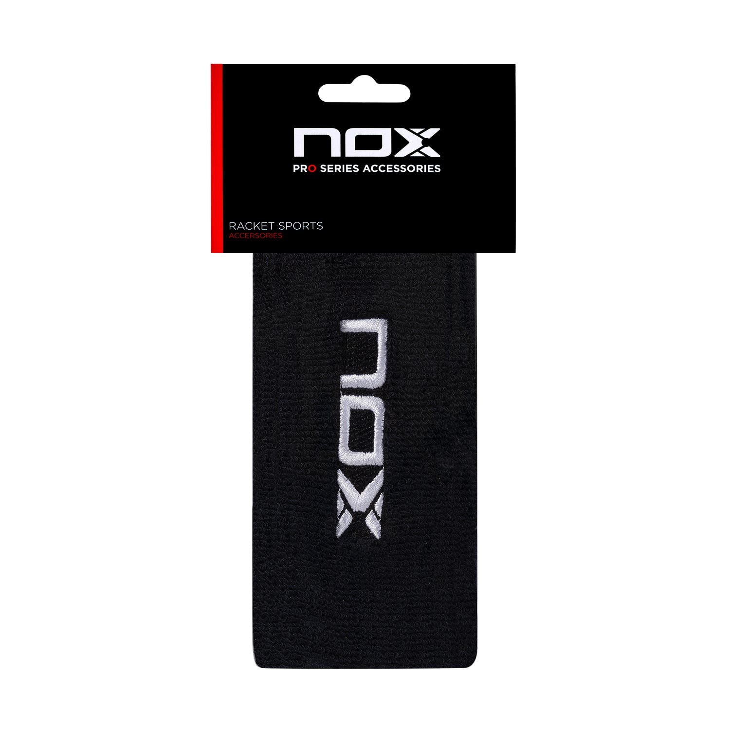 BLISTER (2 UNITS) NOX LONG BLACK WRISTBAND WHITE LOGO MULNEBLA2UD