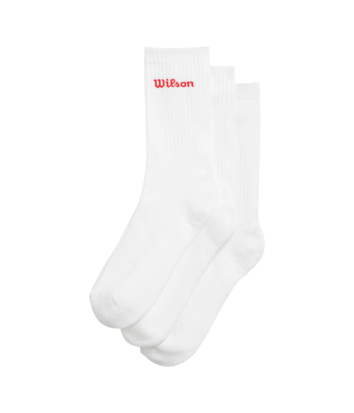 Wilson Calcetines Largos U Crew Logo Blanco (Pack x3)