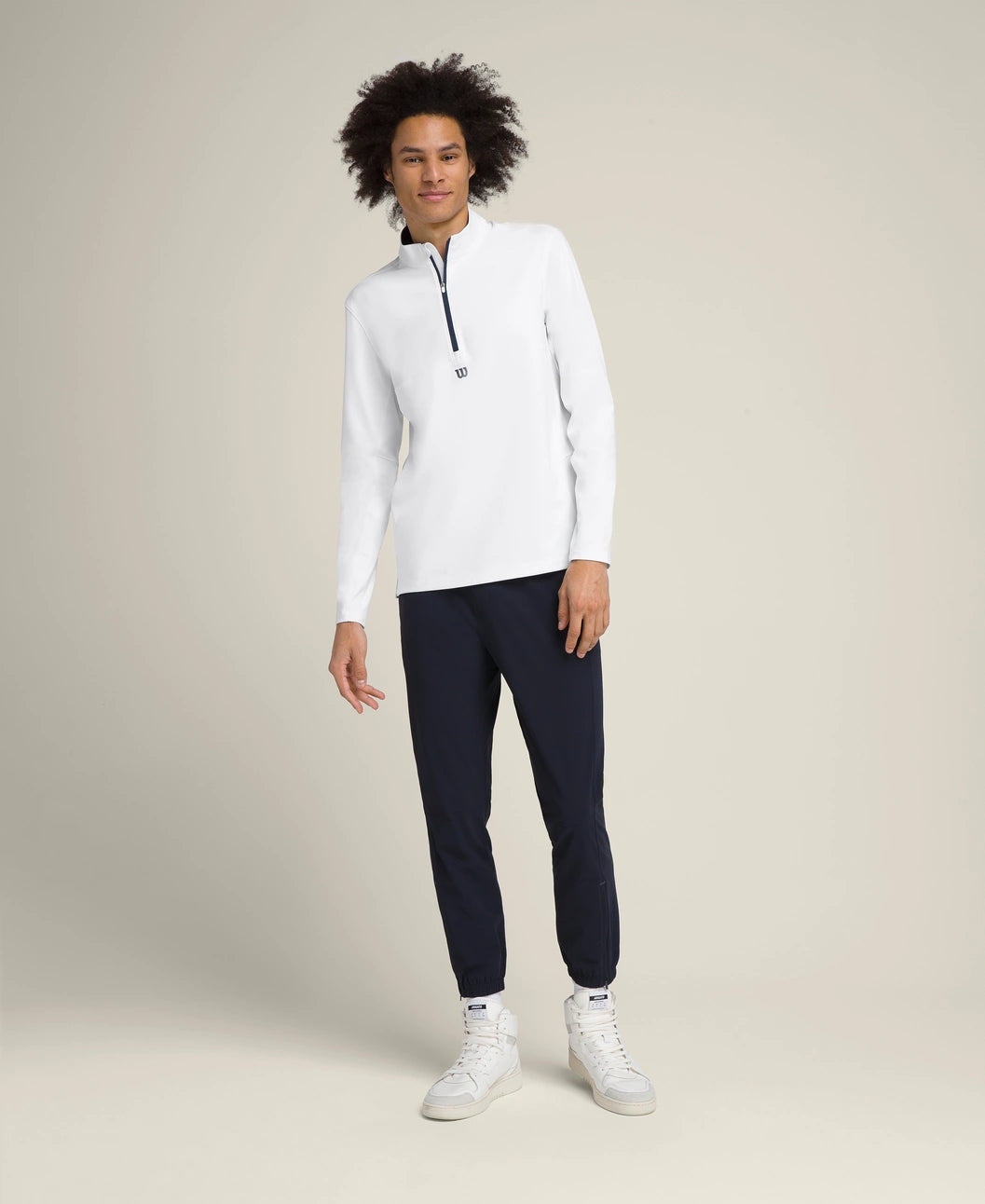 Wilson Sudadera Elevate Performance Half Zip Blanco