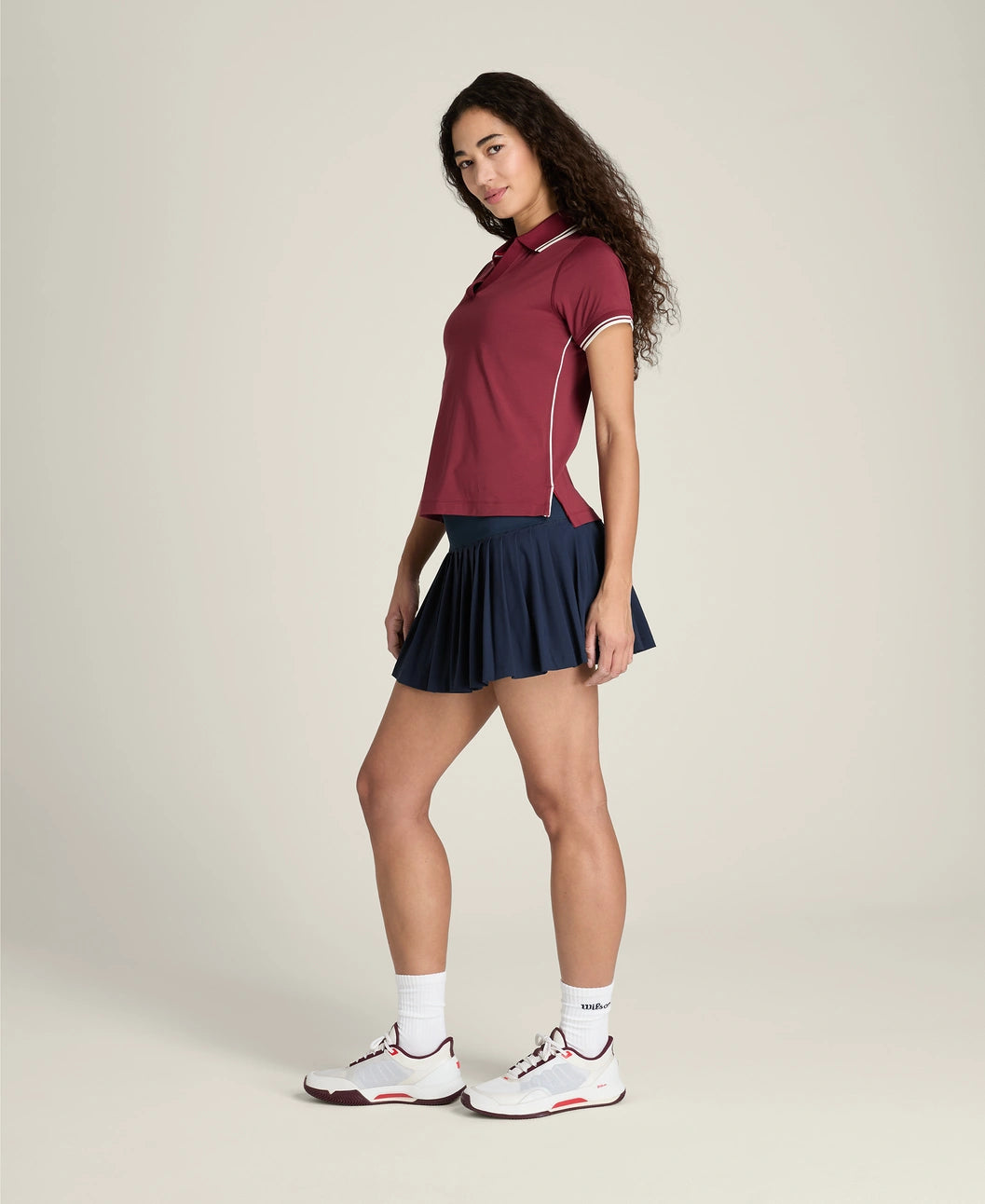 Wilson W Club Polo Cranberry