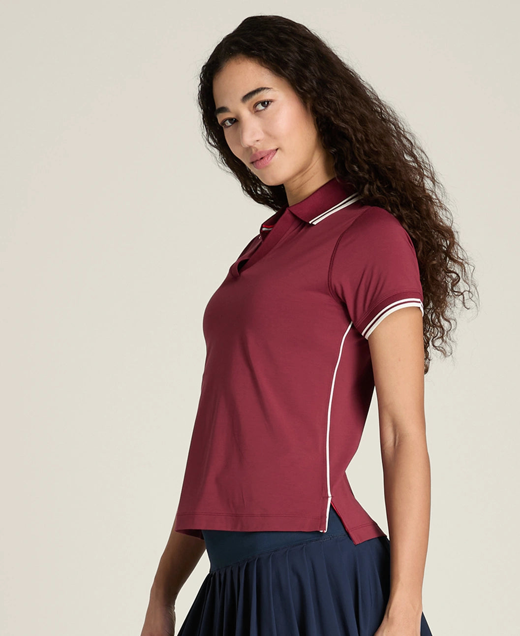 Wilson W Club Polo Cranberry