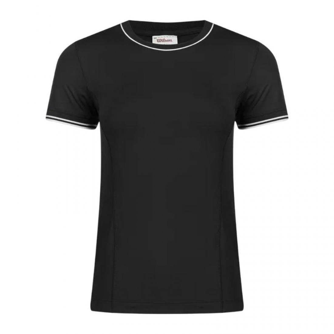 Camiseta Wilson Team Seamless Negro Mujer