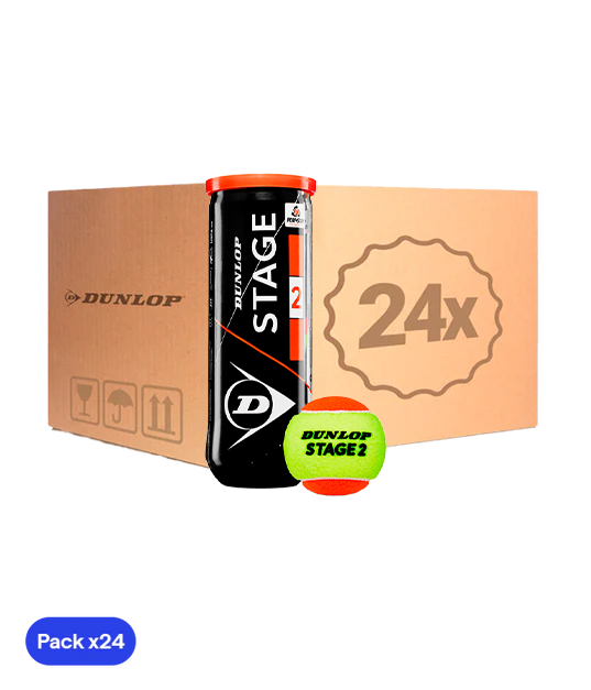 Dunlop Stage 2 Yellow/Orange Tennis Ball Box (Pack of 24)