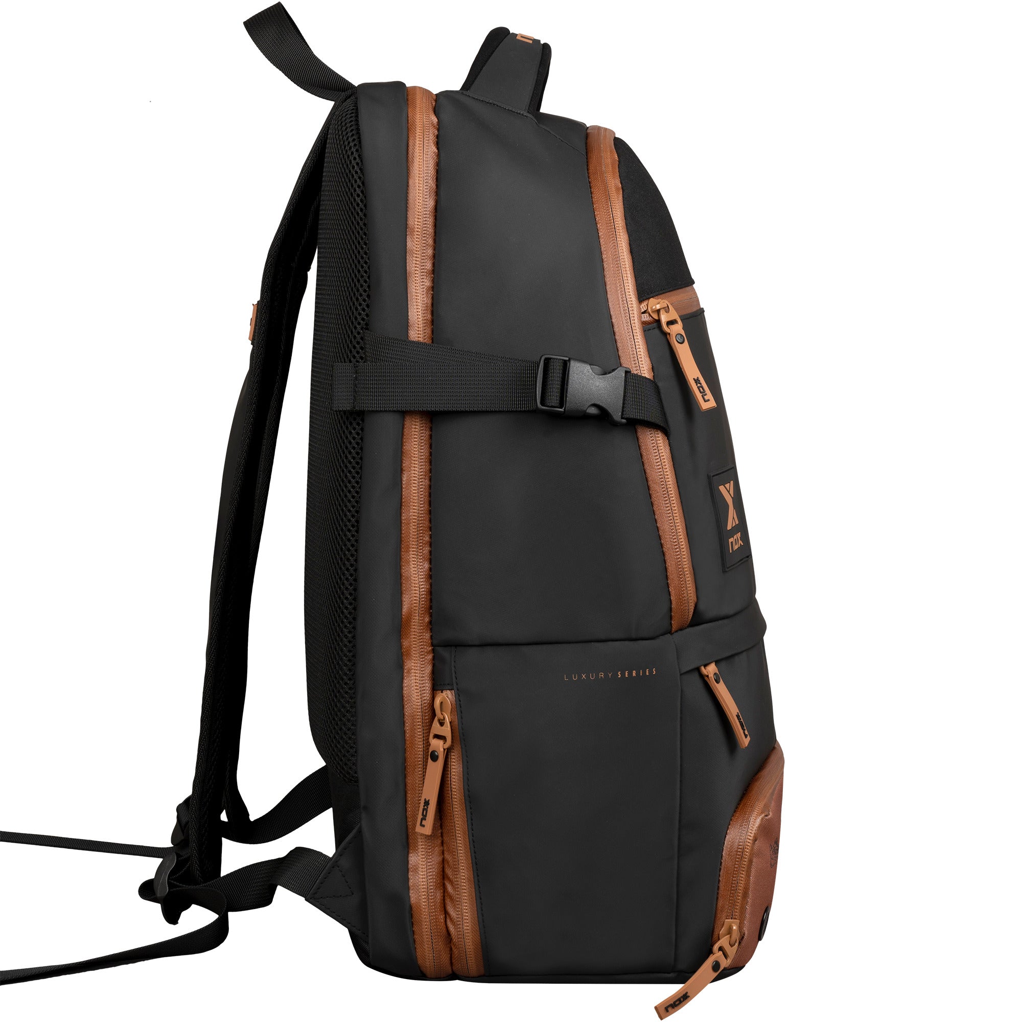 Mochila LUXURY OPEN SERIES negro/marrón - NOX2024Mochilas