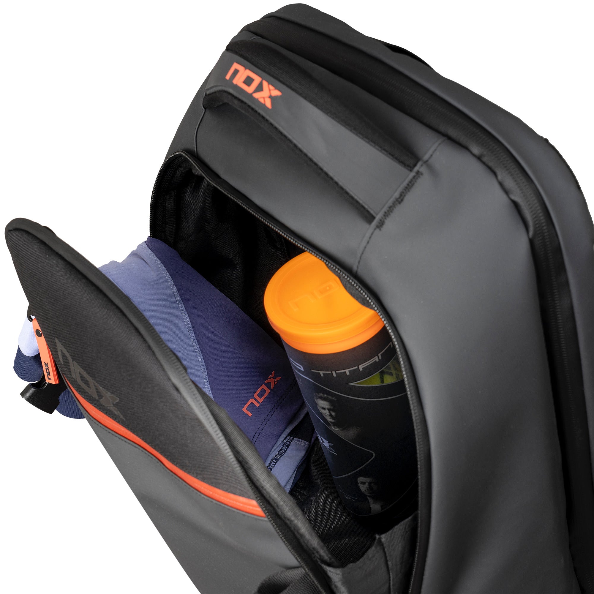 Mochila LUXURY OPEN SERIES negro/rojo - NOX2024Mochilas