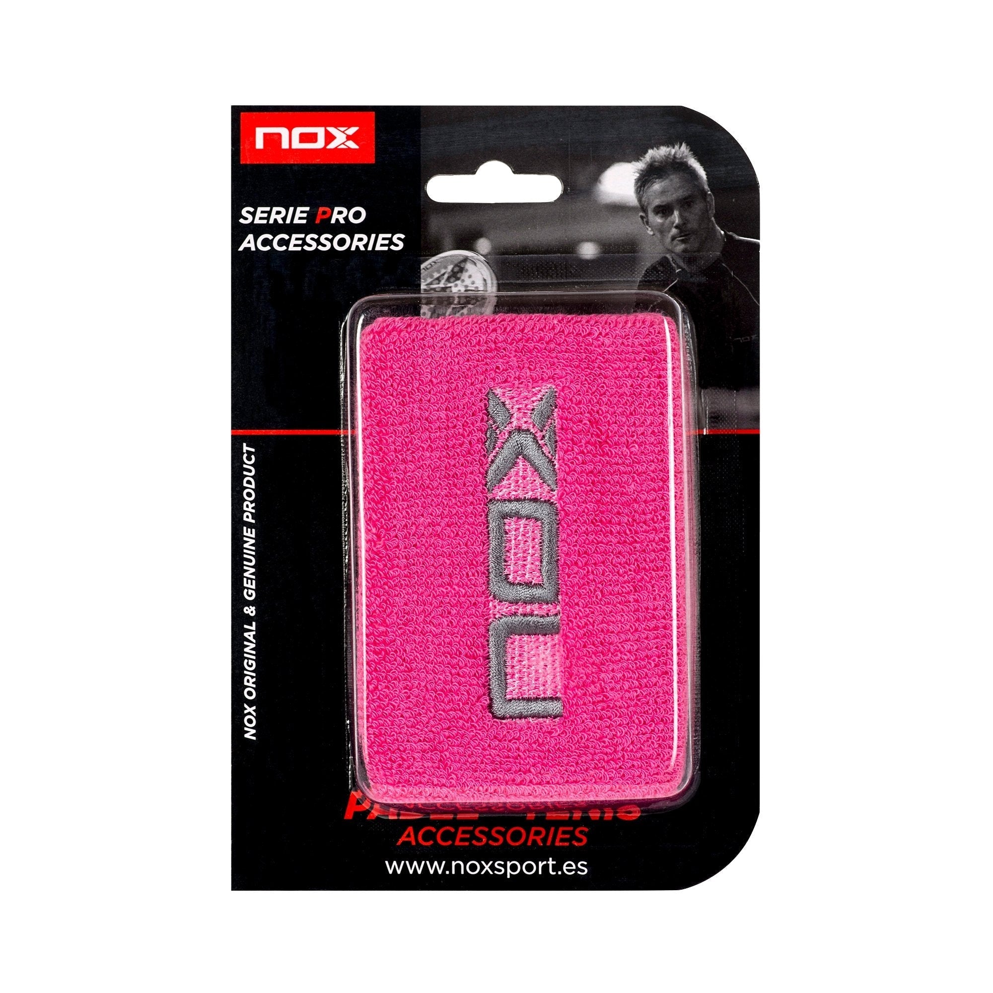 Muñequeras deportivas NOX rosa/blanco - NOXmuñequerasMuñequeras