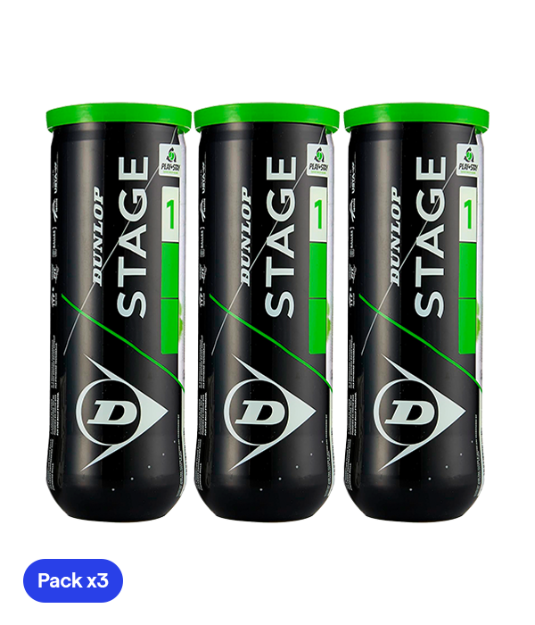 Dunlop Stage 1 Green Tennis Balls (Pack of 3)