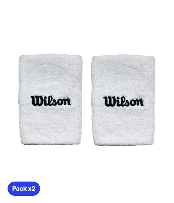 Muñequeras Largas Wilson Blanco 2025 (x2)
