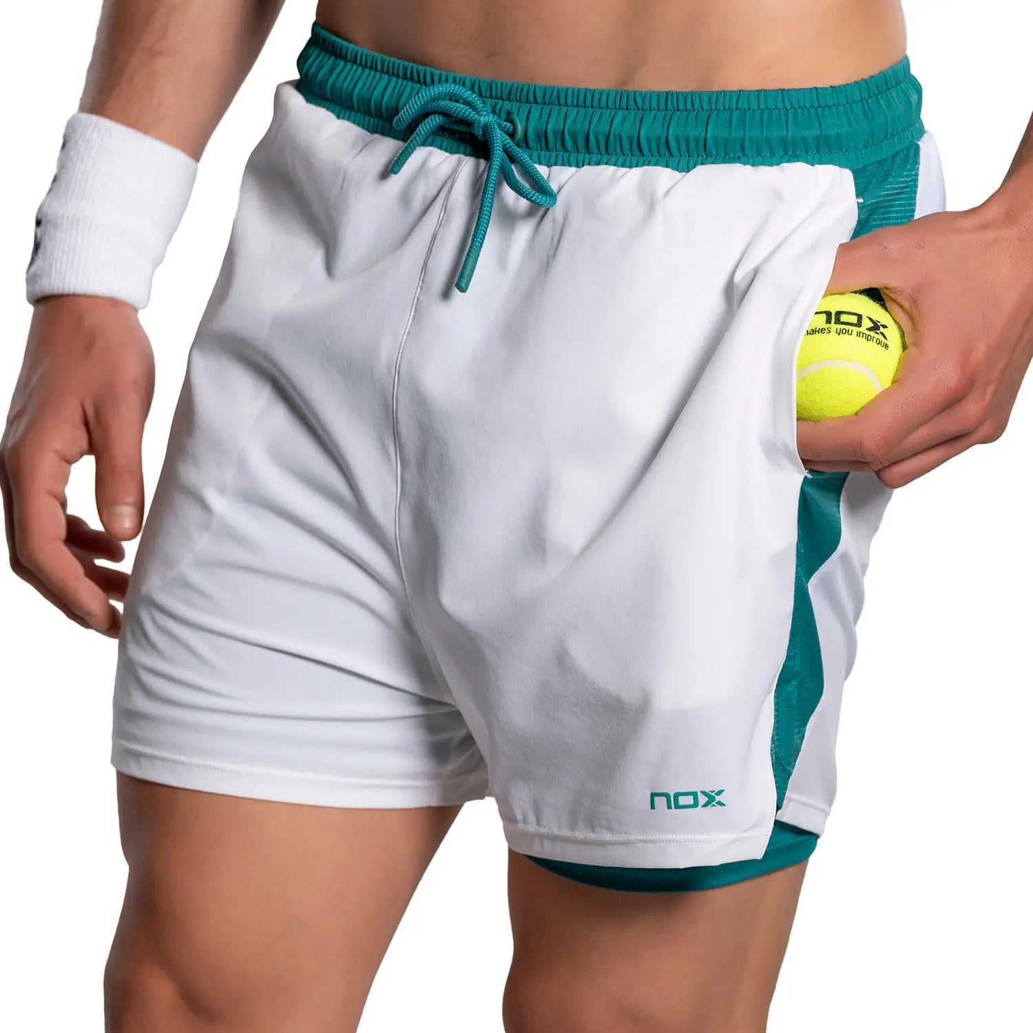 Nox Short Hombre PRO White/Ivy Green