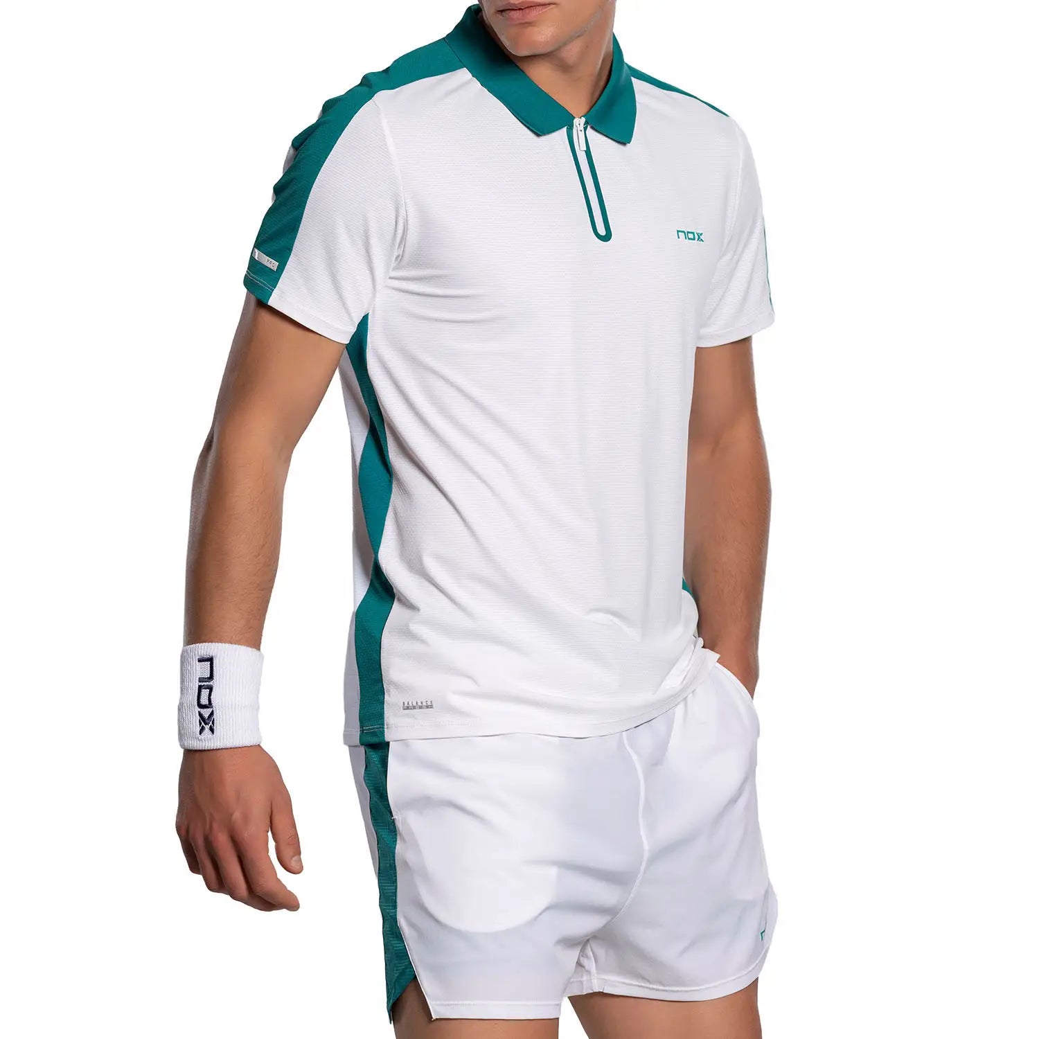 Nox Polo Hombre PRO White/Ivy Green