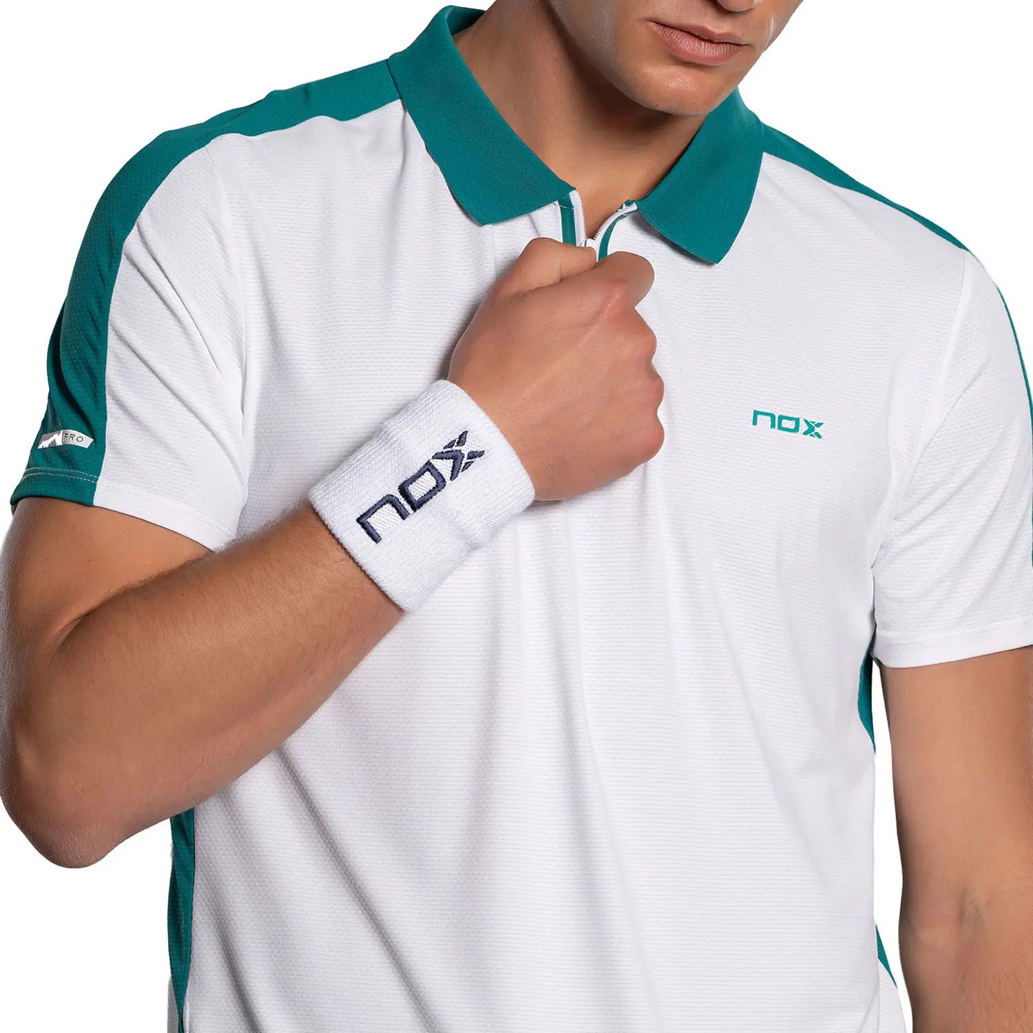 Nox Polo Hombre PRO White/Ivy Green