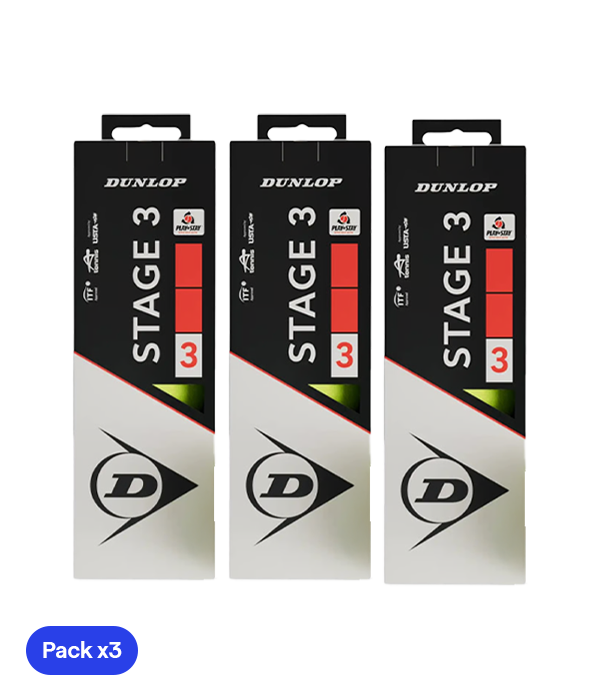 Dunlop Stage 3 Balls Red/Yellow (Pack x3) 2025