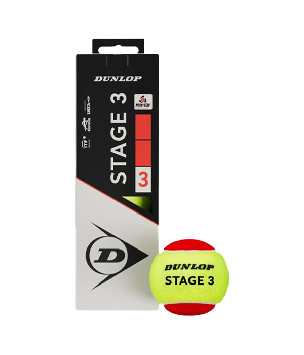 Dunlop Stage 3 Red/Yellow 2025 Ball Can