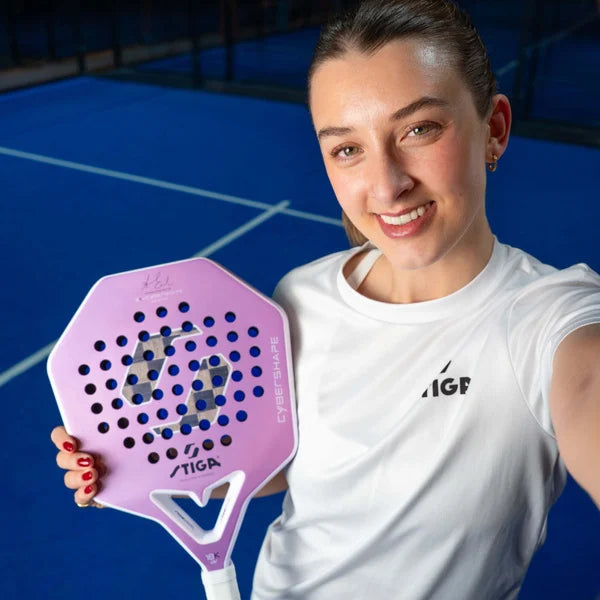 Stiga Padel Racket 18K LW Amanda Edition Cybershape