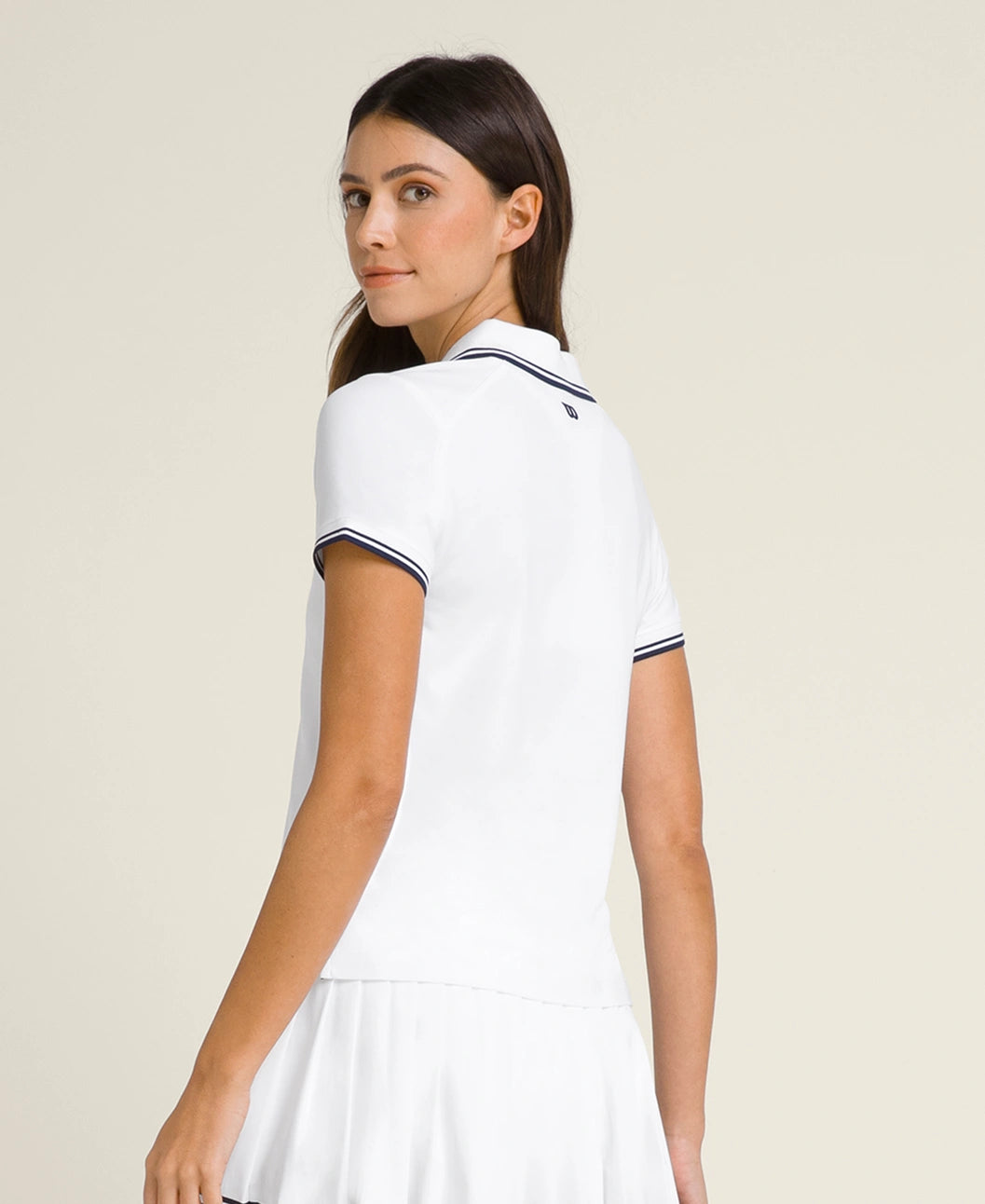 Wilson W Club Polo Bright White