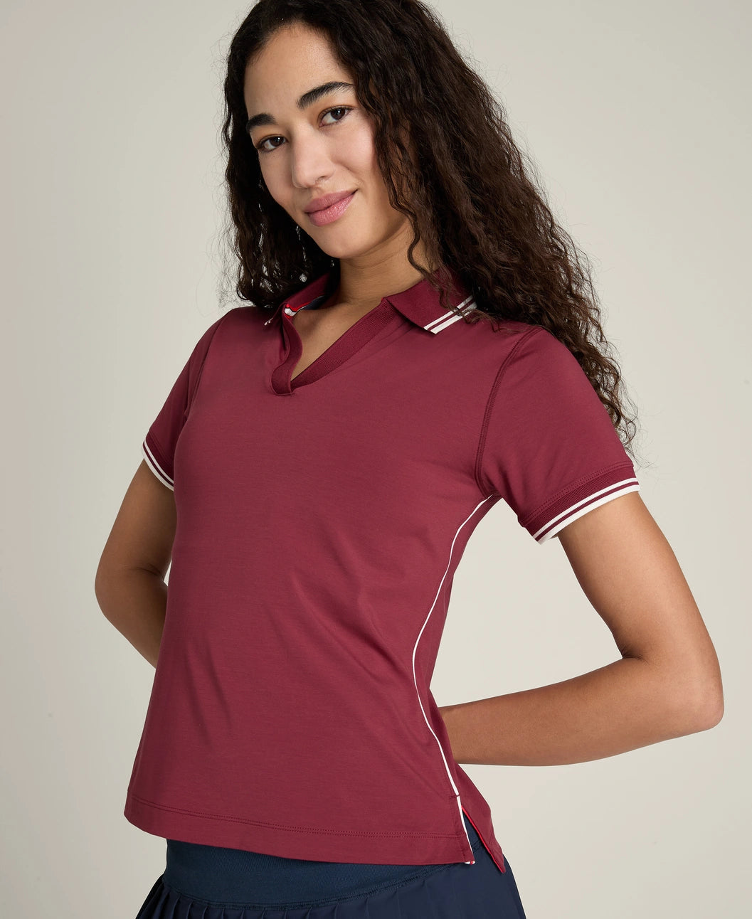 Wilson W Club Polo Cranberry