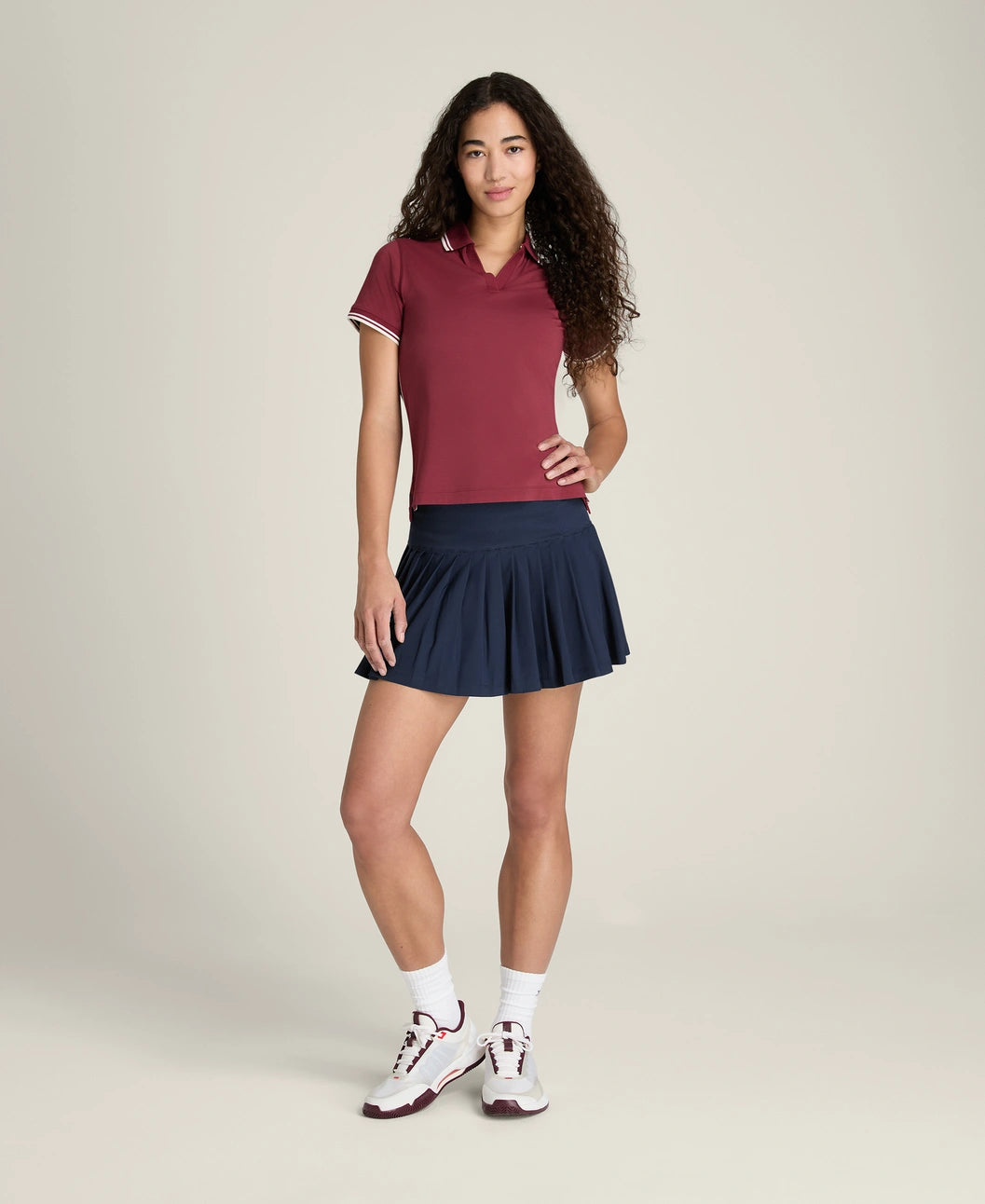 Wilson W Club Polo Cranberry