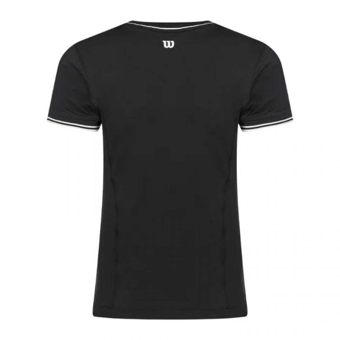 Camiseta Wilson Team Seamless Negro Mujer