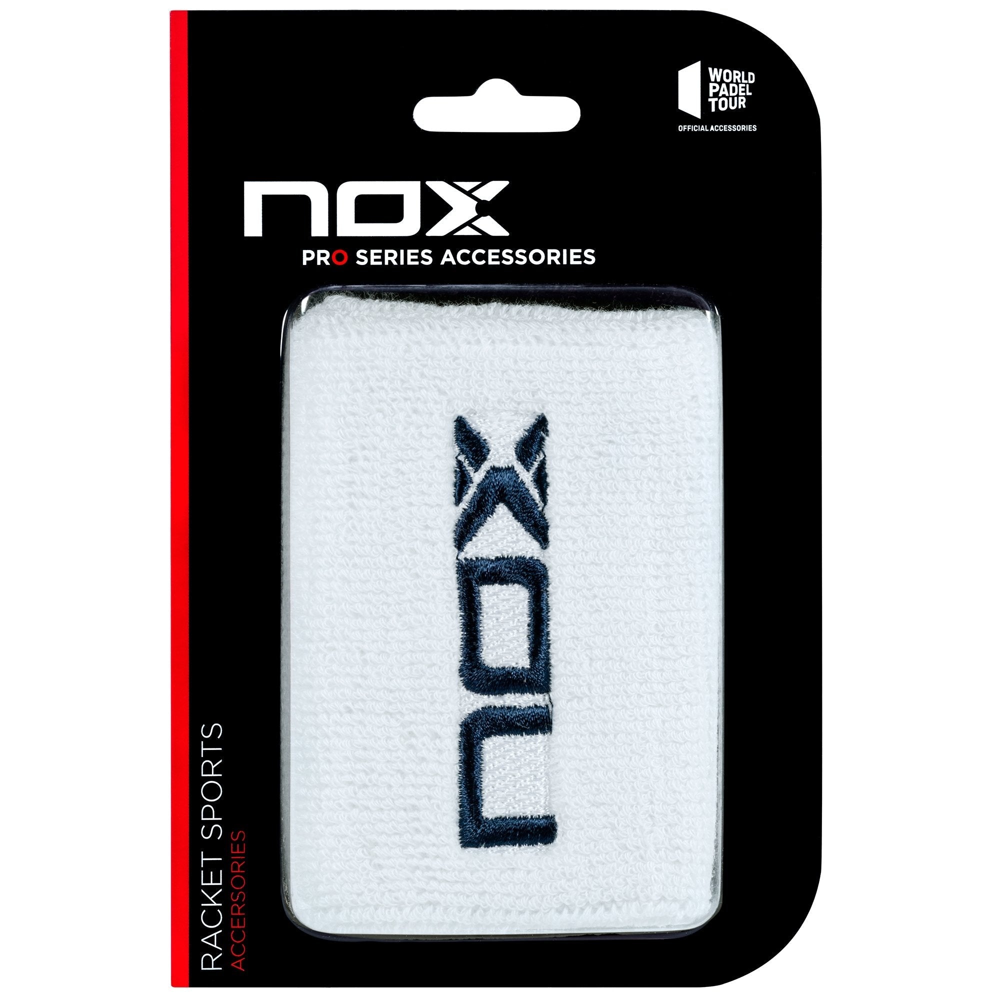 Muñequeras deportivas NOX blanco/azul marino - NOXmuñequerasMuñequeras