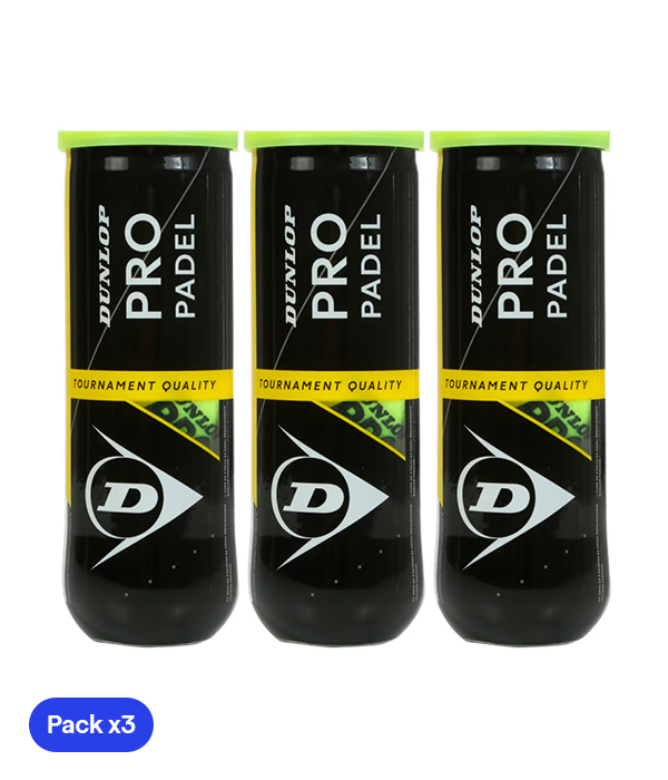 Dunlop Pro Padel Balls (Pack x3)
