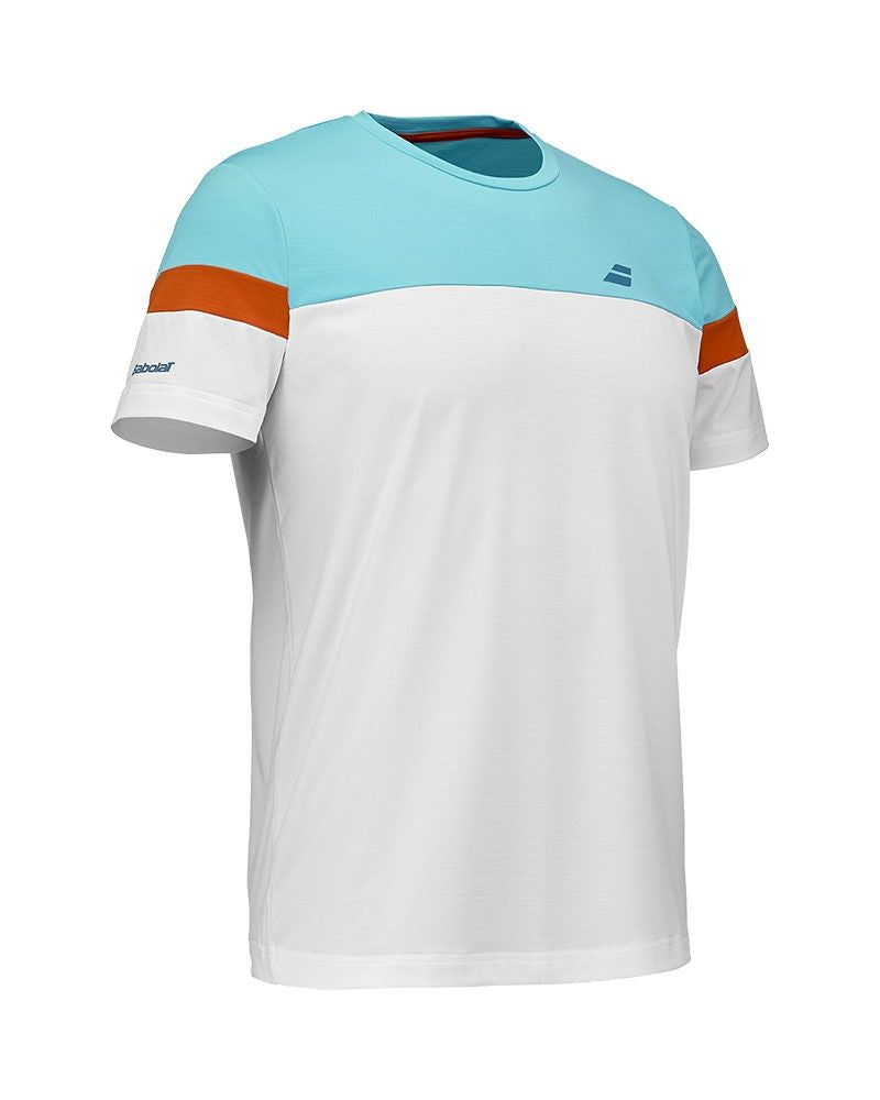 Babolat Camiseta Crew Neck Tee White/Blue 2026