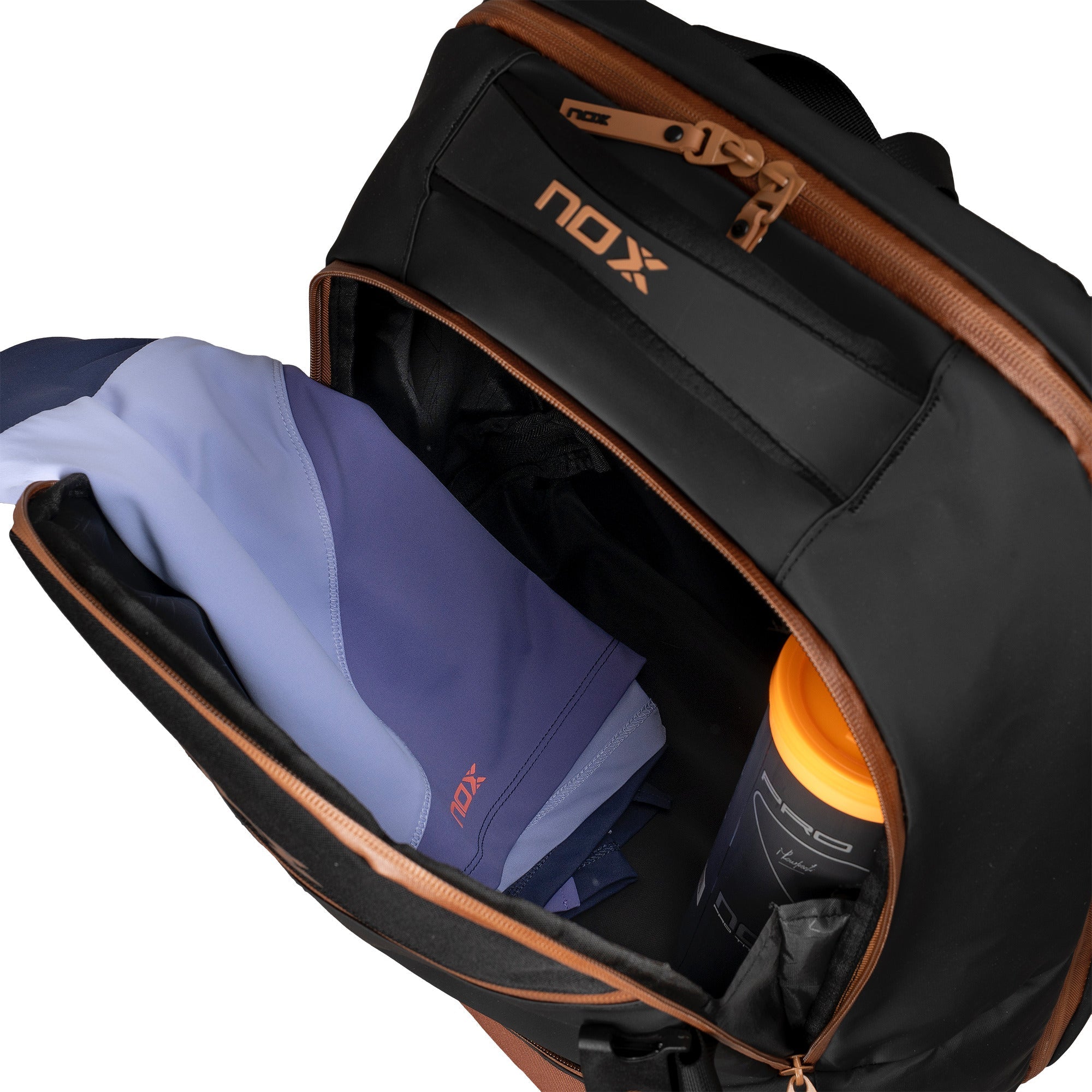 Mochila LUXURY OPEN SERIES negro/marrón - NOX2024Mochilas