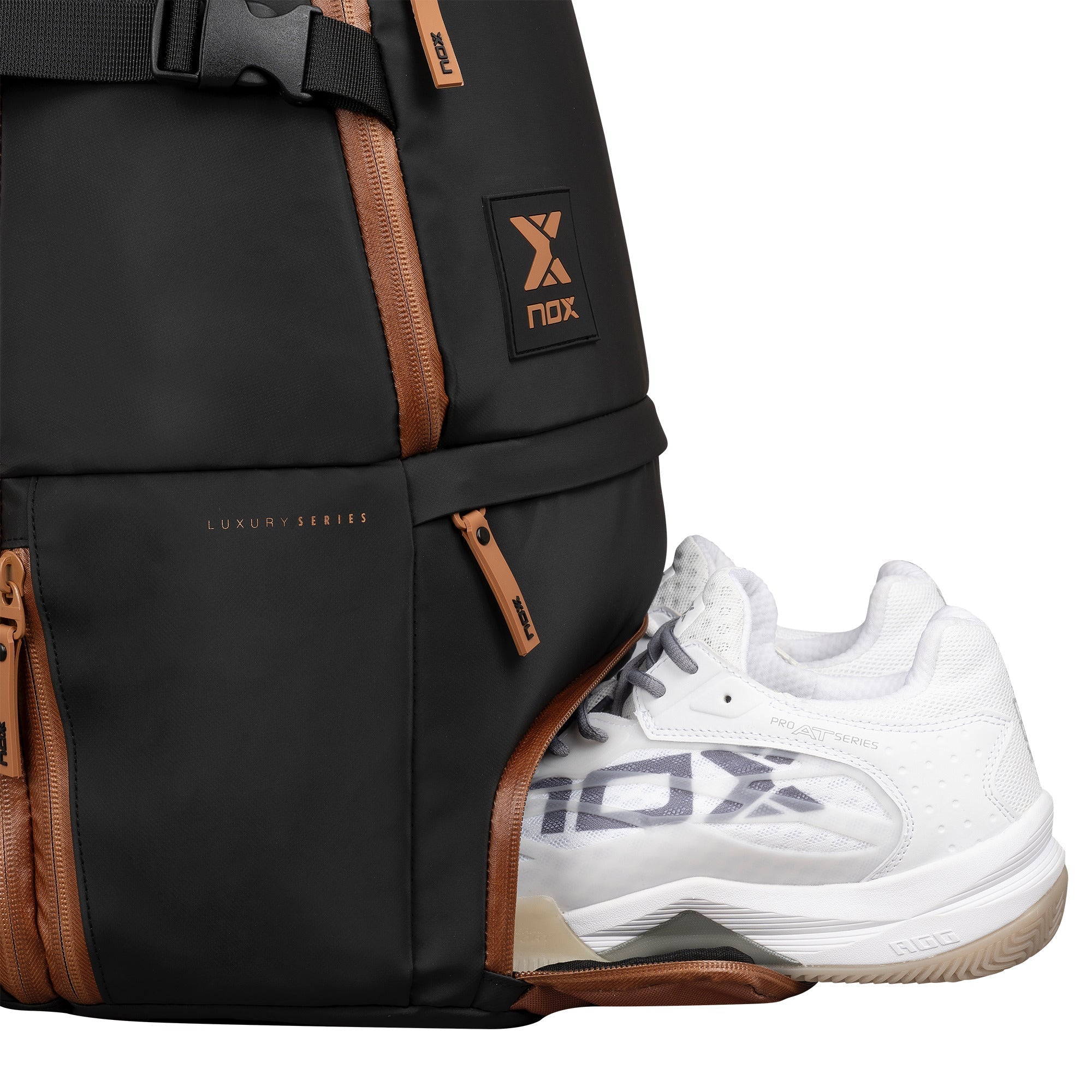 Mochila LUXURY OPEN SERIES negro/marrón - NOX2024Mochilas