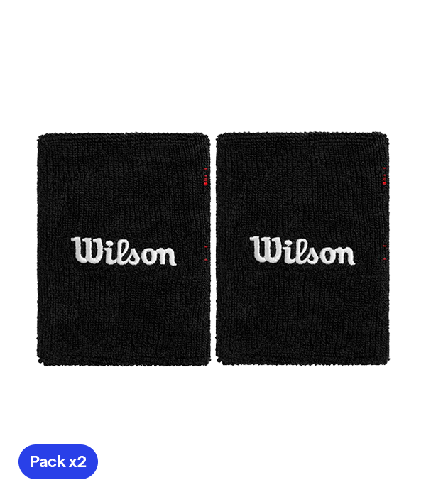 Muñequeras Largas Wilson Negro 2025 (x2)