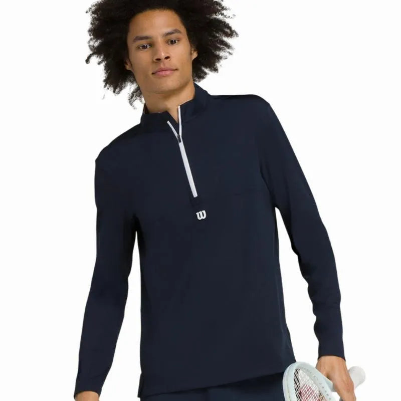 Wilson Sudadera Elevate Performance Half Zip Azul Marino