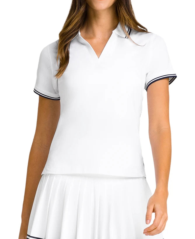 Camiseta Wilson Team Polo Blanco Mujer