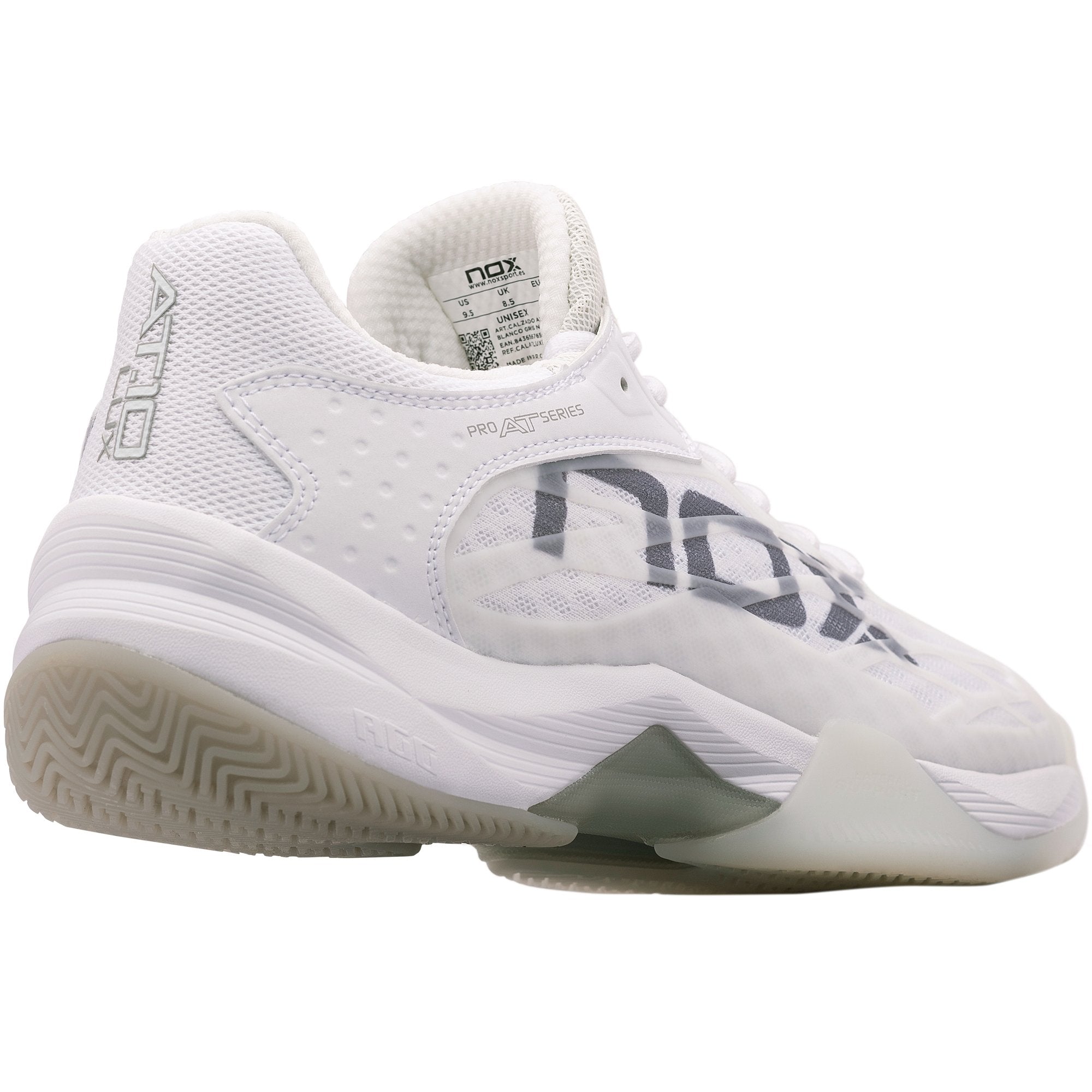 Zapatillas de pádel Nox AT10 LUX Blanco/Gris - NOXat10luxZapatillas